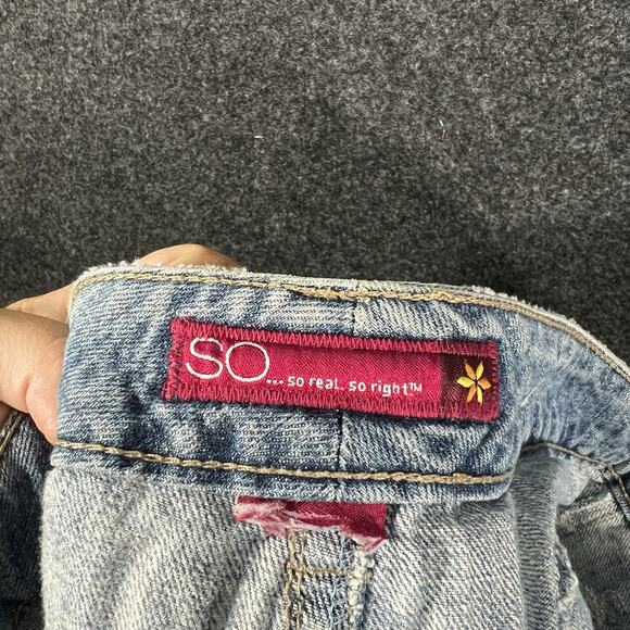 Vintage 2000s Y2K Low Rise Denim Micro Mini Skirt Embroidered Retro Festival 34" - Picture 7 of 9